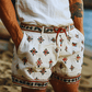 Fudus | Weinlese Leinen Shorts Herren Sommerbekleidung Bequeme Passform