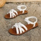 Sandalen Flach Riemchen Gepolstert Rutschfest