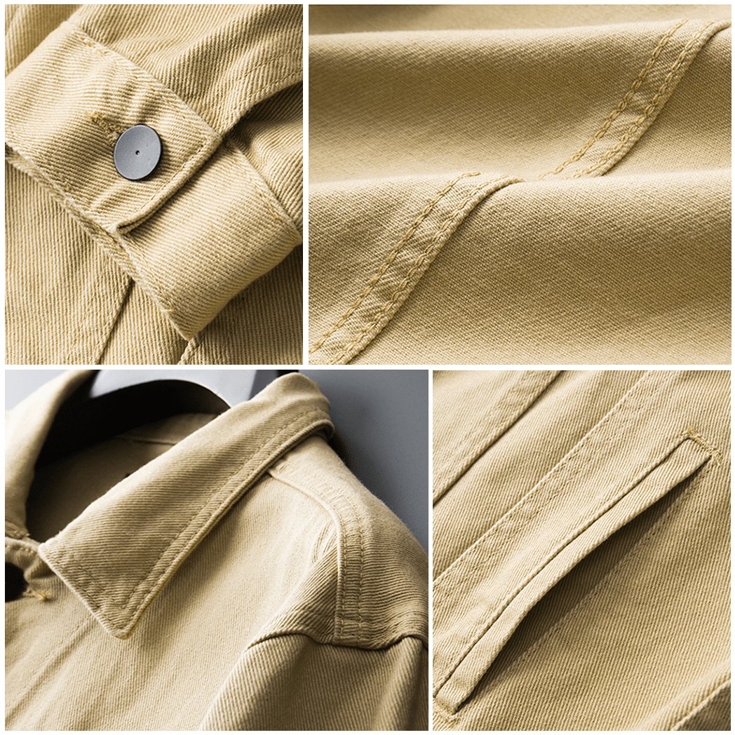 Herren Denimjacke Klassisch Mit Taschen