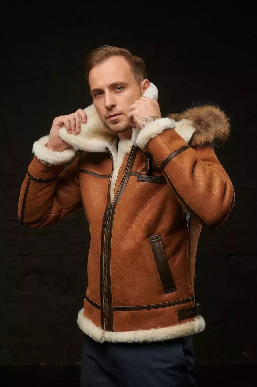 Nordische Luxus-Winterjacke mit Kapuze für Männer