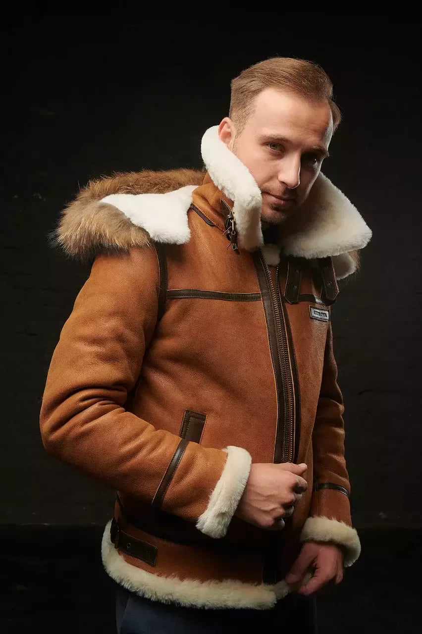 Nordische Luxus-Winterjacke mit Kapuze für Männer