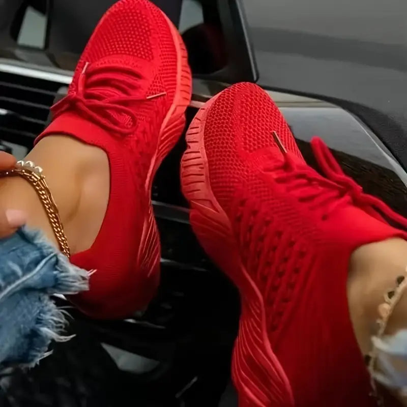 Damen Orthopädische Mesh Sneaker Leicht Atmungsaktiv Komfort