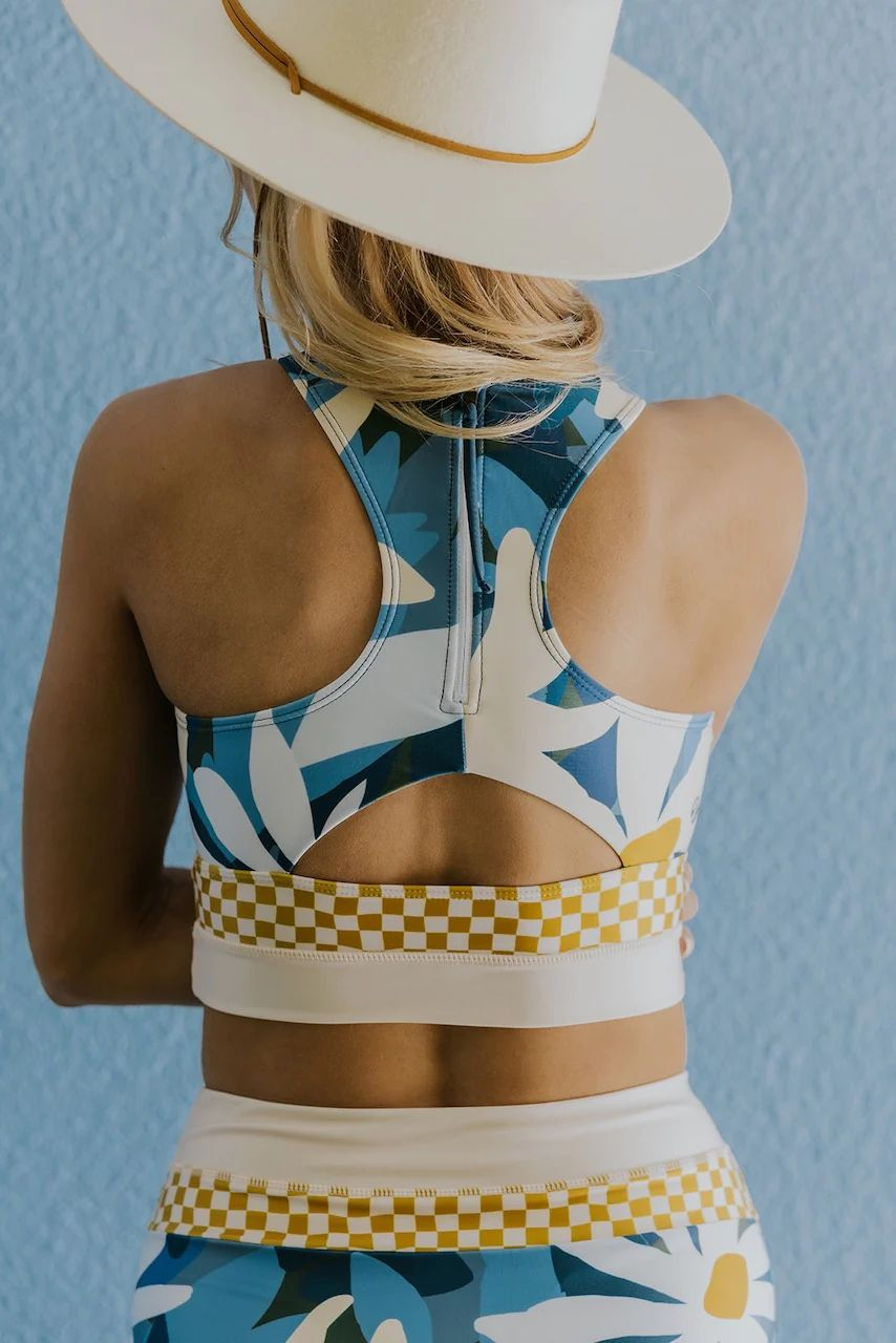 Gestriertes Bikini Set Reißverschluss Schick