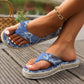 Flip Flops Lässig Clip Toe Jeansprint
