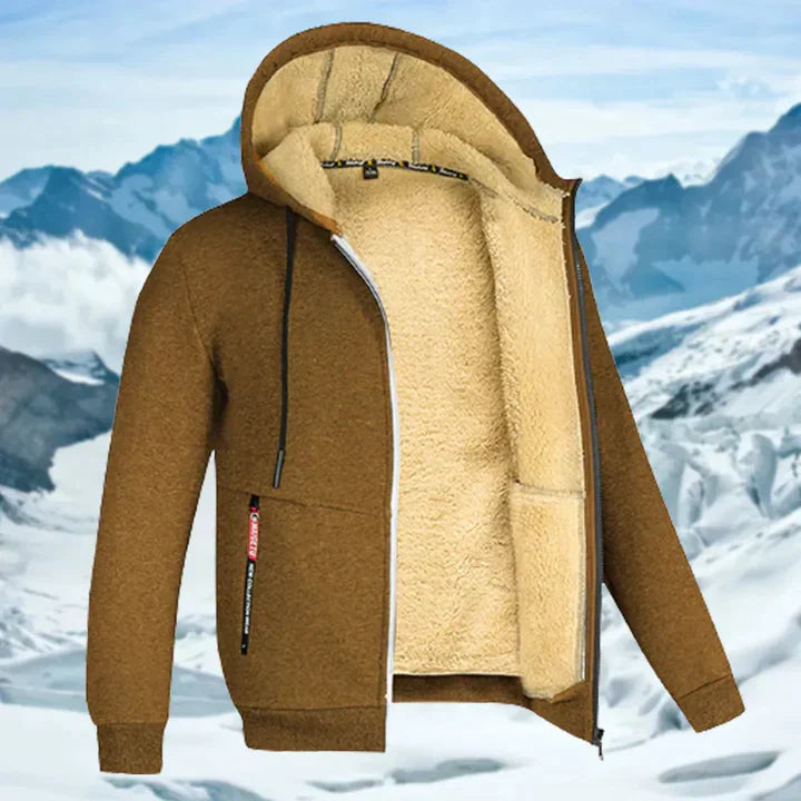 Herren Winterjacke mit Kapuze und Fleece