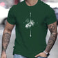 Herren Bequemes T-shirt Bedruckt