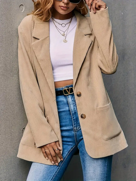 Fudus | Klassischer Cordblazer Mit Revers