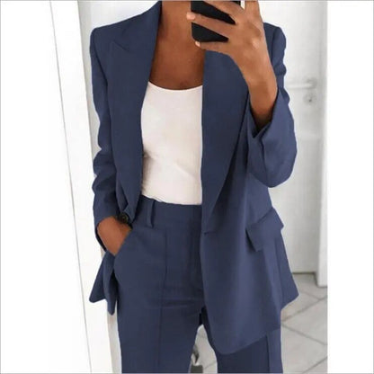 Damen Blazer Anzug Elegant Modisch Hosenanzug
