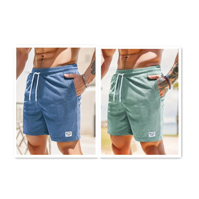 Cord Shorts Herren Schnürung Kordelzug