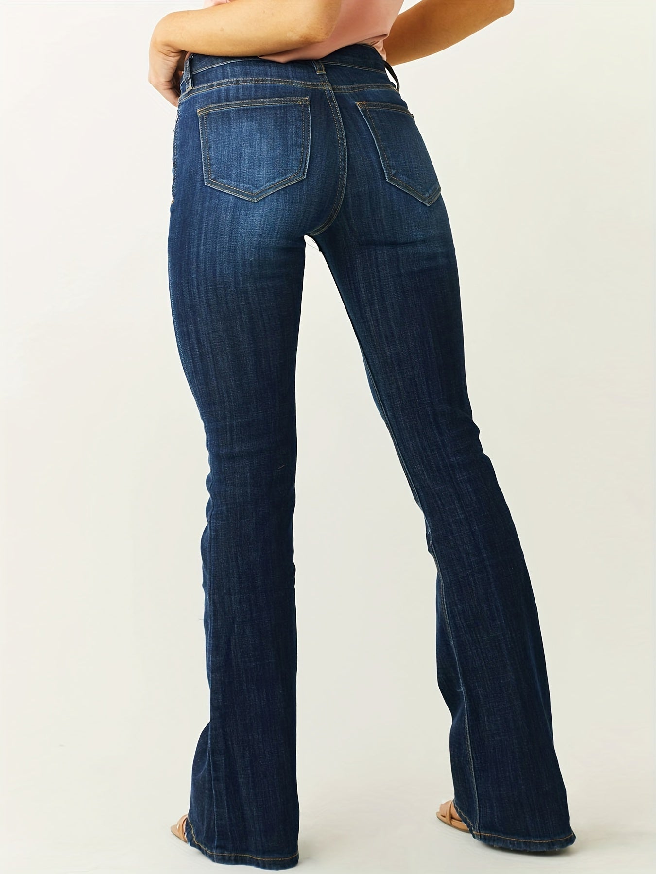 Damen Bootcut Jeans Elena Blue Beinstreckend Langlebig