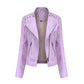 Damen PU Lederjacke Mit Reißverschluss