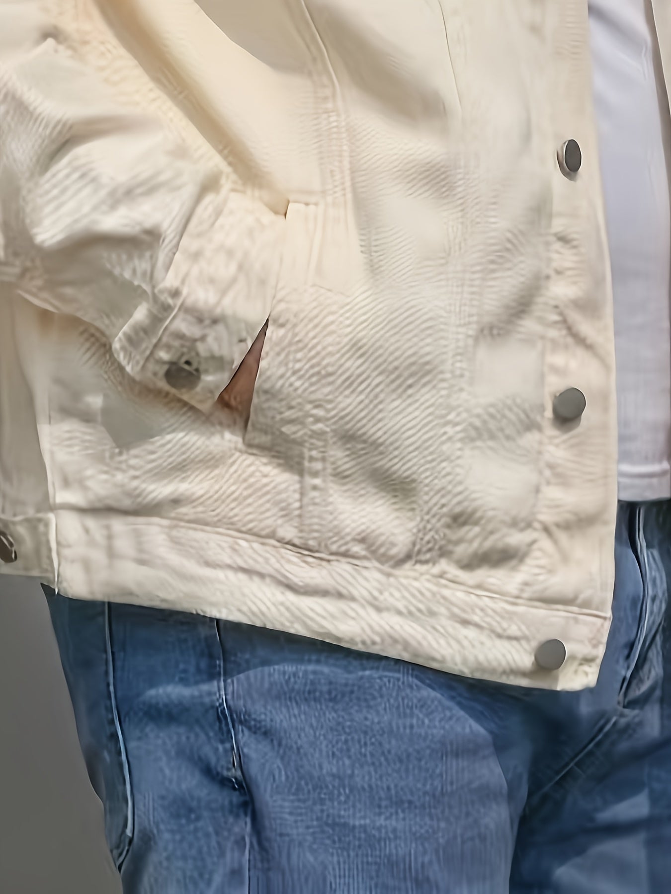 Herren Baumwolljacke Im Lässigen Denim Stil