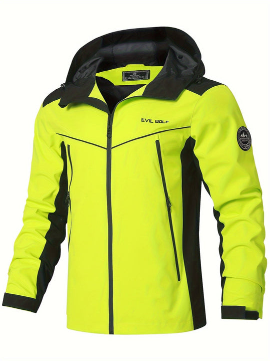 Gestreifter Windbreaker Herren Wasserdicht Mit Kapuze