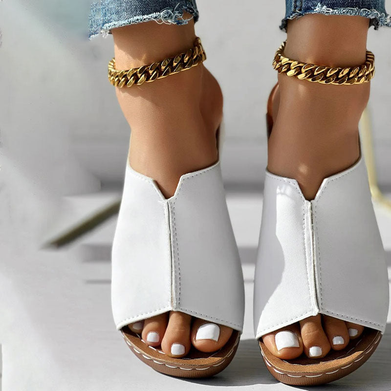 Damen Elegante Keil Pantoletten