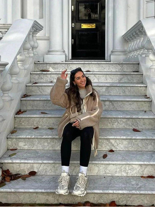 Damen Cozy Fleece Zip-Up Jacke