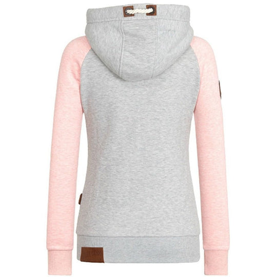 Damen Kapuzenpullover Mit Reißverschluss Slim Fit Bequem