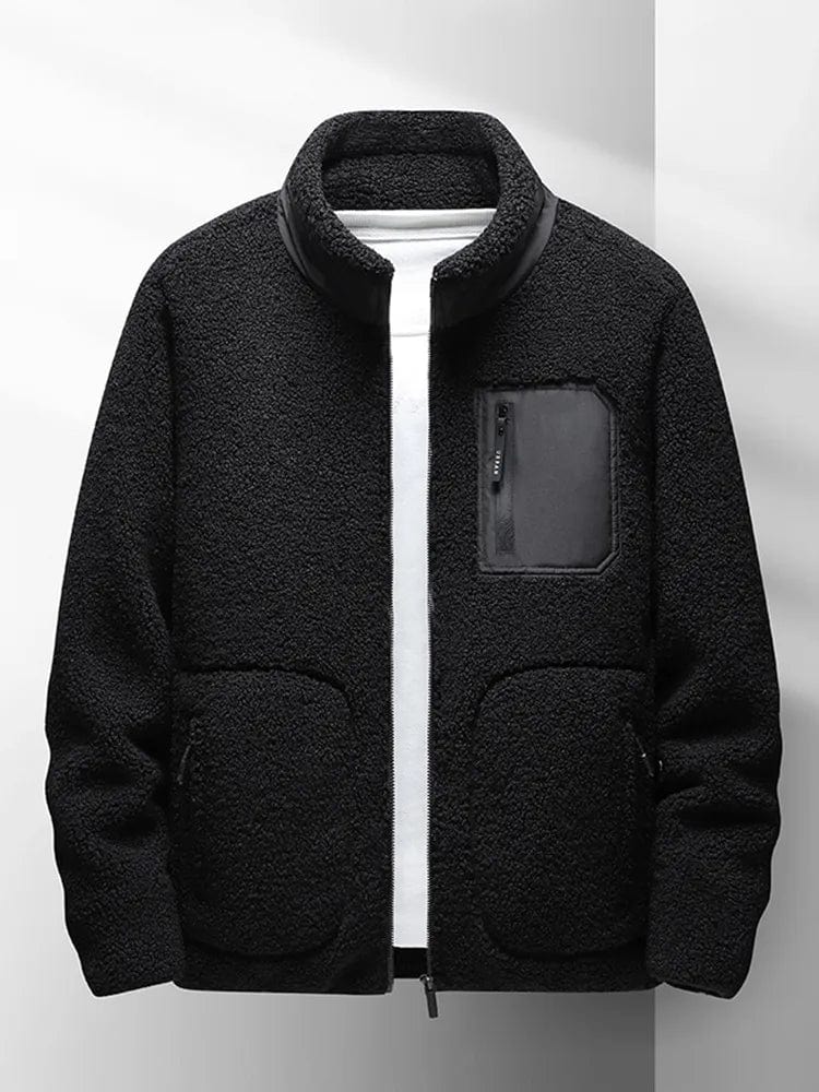 Herren Warme Lammwolljacke