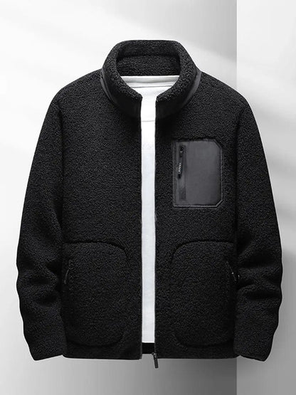 Herren Warme Lammwolljacke