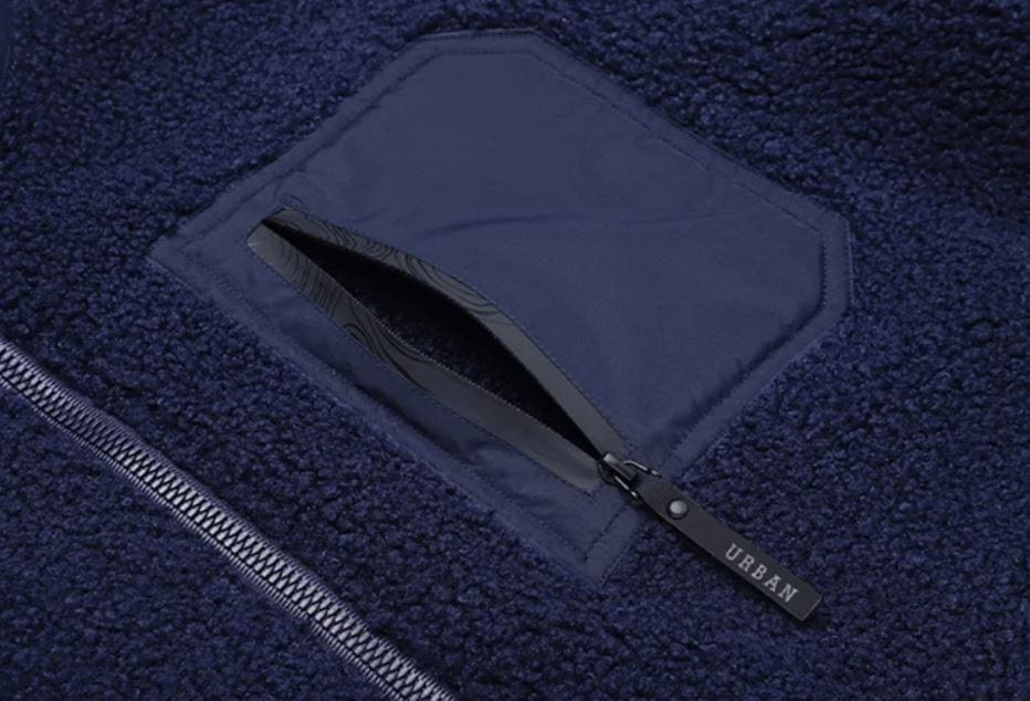 Herren Warme Lammwolljacke