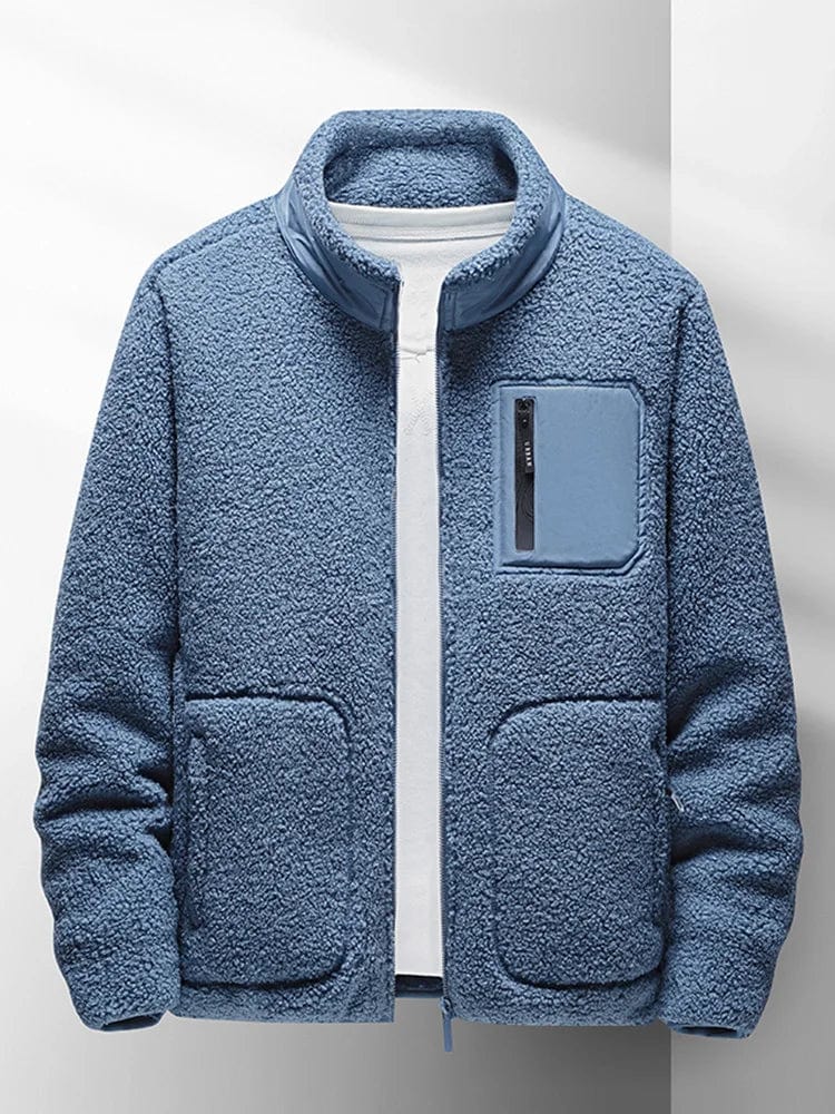 Herren Warme Lammwolljacke