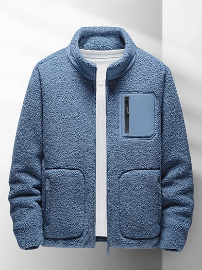 Herren Warme Lammwolljacke