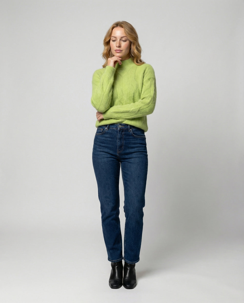 Damen Kaschmir Pullover Oversized Weich Warm