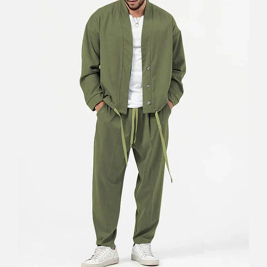 Fudus | 2-teiliges Blazer Set Mit Hose Und Kordelzug