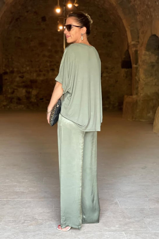 Fudus | Stück Lässiges Top Und Weite Hose Mode Anzug Für Frauen