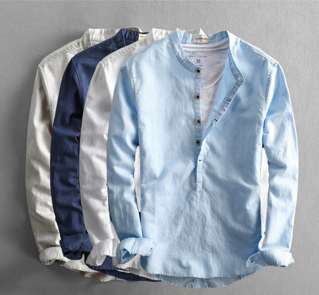 Herren Japanisches Hemd Langarm