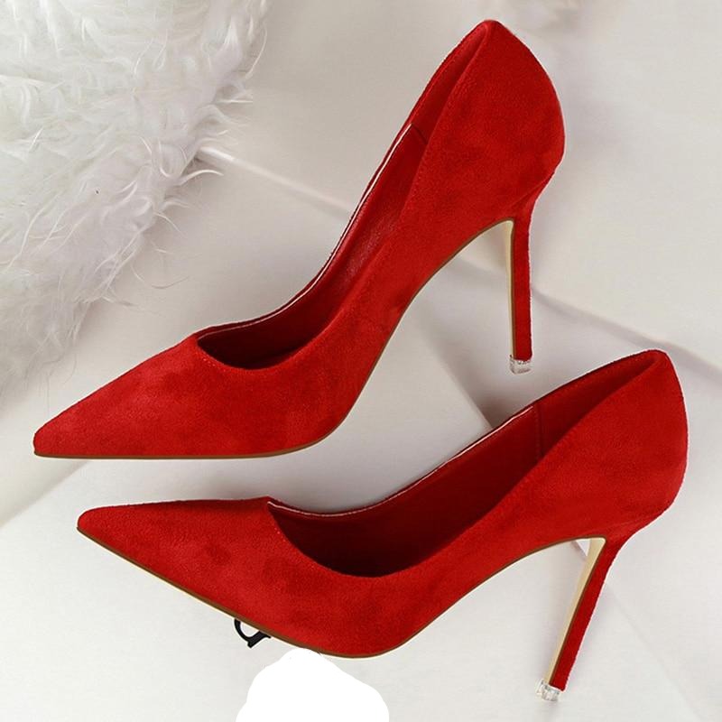 High Heels Pumps Wildleder Klassisch Komfort