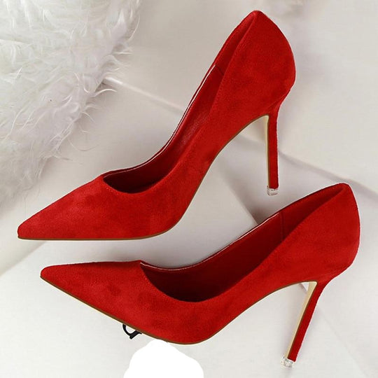 High Heels Pumps Wildleder Klassisch Komfort