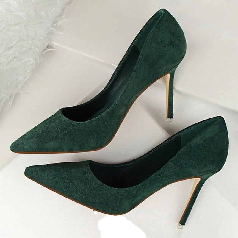 High Heels Pumps Wildleder Klassisch Komfort