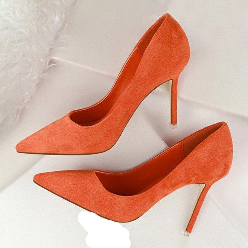 High Heels Pumps Wildleder Klassisch Komfort