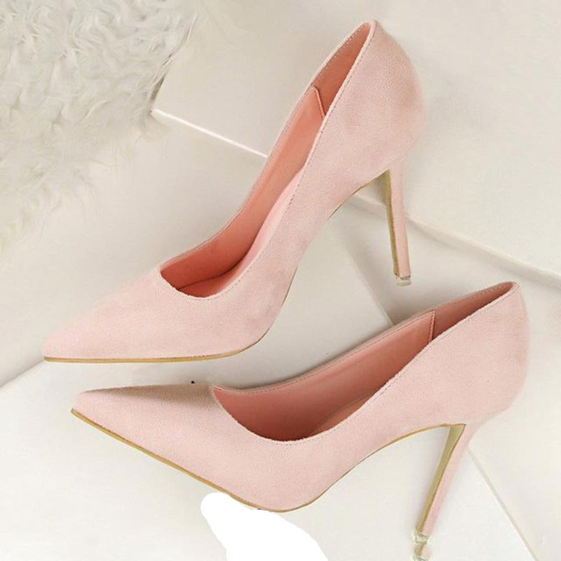 High Heels Pumps Wildleder Klassisch Komfort