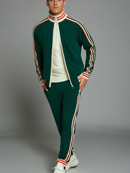 Herren Trainingsanzug Mit Gestreifter Sporthose Bequem