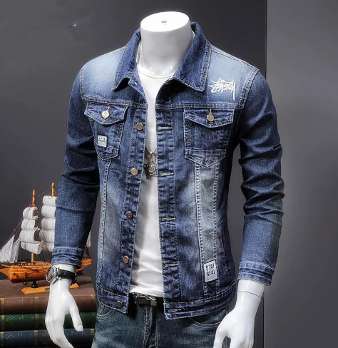 Jeansjacke Slim Fit Herren Robust