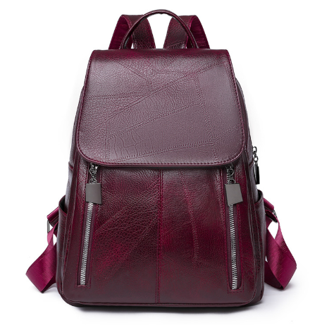Damen Diebstahlsicherer Lederrucksack