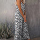 Damen Ärmelloser Leopardenmuster Overall Mit Taschen Und Lockeren Trägern