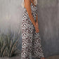 Damen Ärmelloser Leopardenmuster Overall Mit Taschen Und Lockeren Trägern