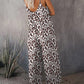 Damen Ärmelloser Leopardenmuster Overall Mit Taschen Und Lockeren Trägern