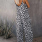 Damen Ärmelloser Leopardenmuster Overall Mit Taschen Und Lockeren Trägern