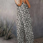 Damen Ärmelloser Leopardenmuster Overall Mit Taschen Und Lockeren Trägern