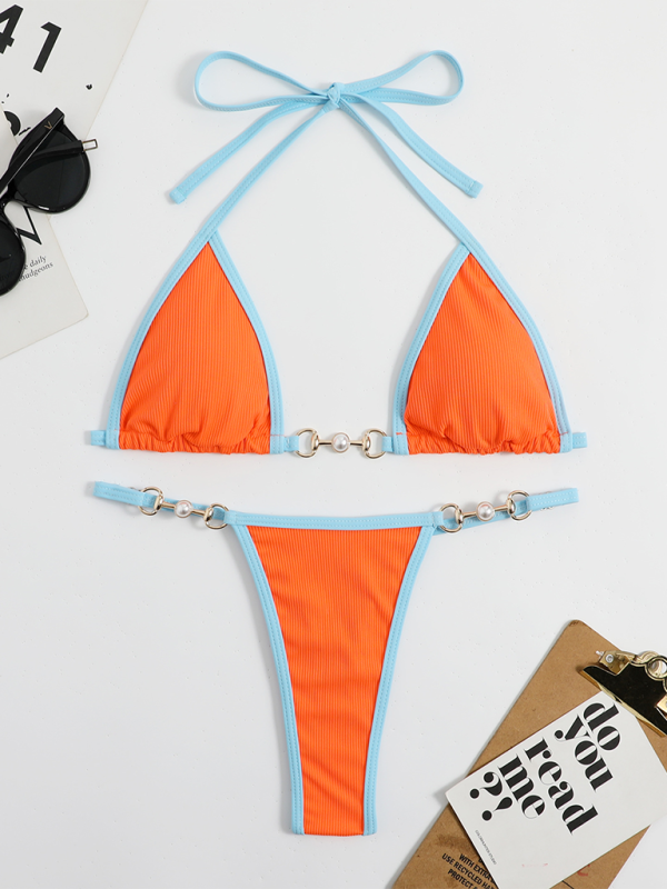 Damen Einfarbiger Bikini