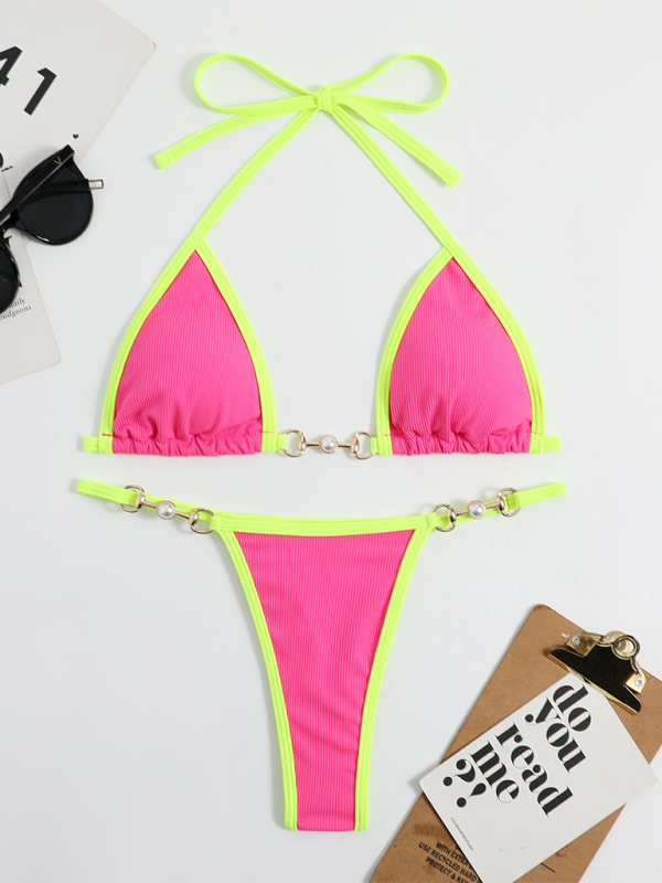Damen Einfarbiger Bikini