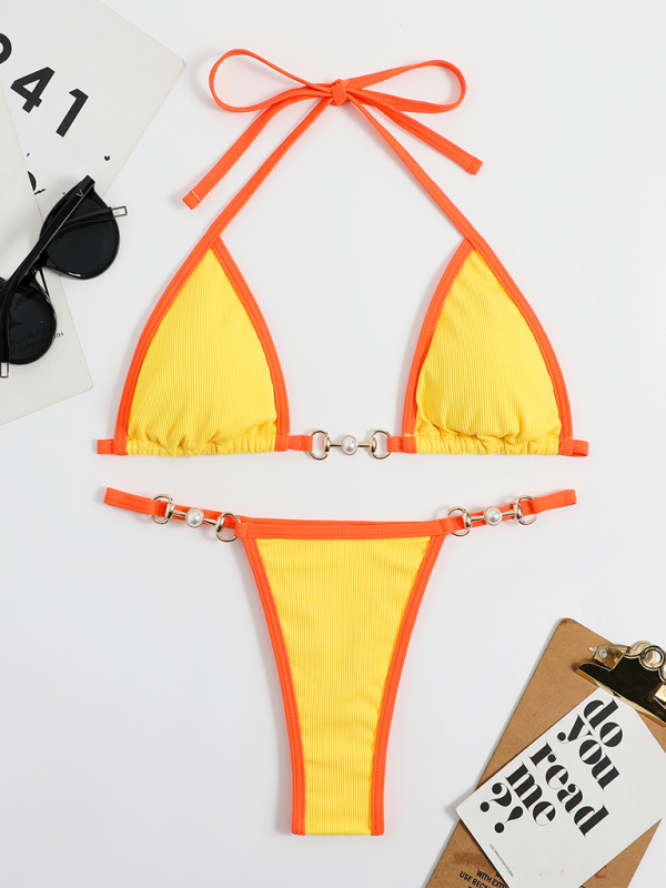 Damen Einfarbiger Bikini