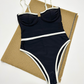 Badeanzug Neu Damen Sexy Splicing Einteiler