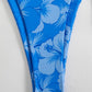 Damen Blumenmuster Halterneck-Bikini