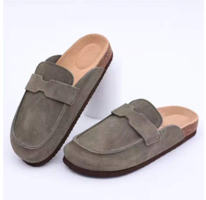 Damen Slipper Mit Weichem Wildleder Und Anatomischer Fußbettung