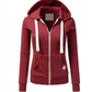 Damen Wollzugkordel Zip Hoodie Für Komfort Und Stil