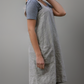 Damen Baumwoll Leinen Schürzenkleid Mit Taschen